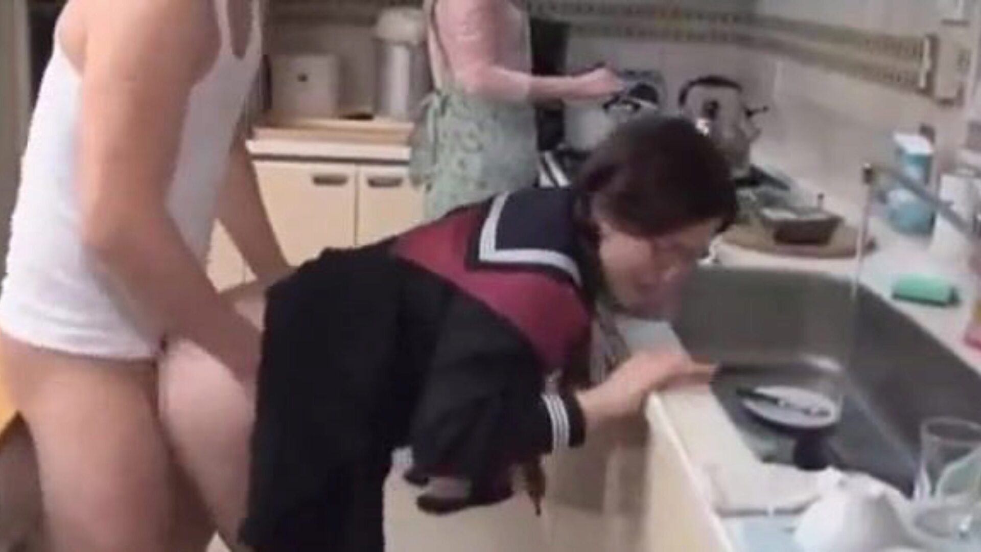 chinese glasses schoolgirl stuffed by brothers